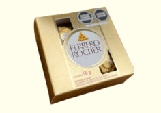 Caja de Ferrero Rocher X4